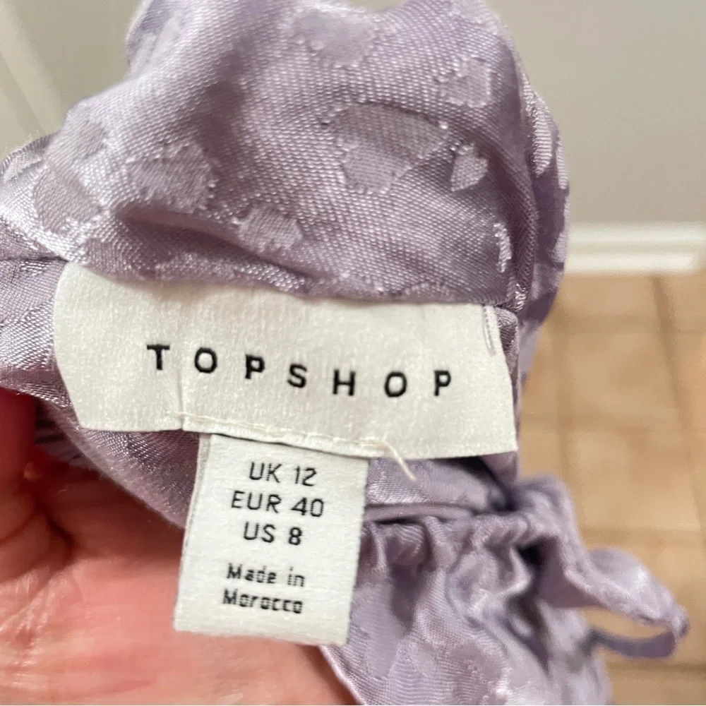 NEW TOPSHOP Heart Jacquard Satin Slip Dress Size 8 NWOT - Picture 10 of 10